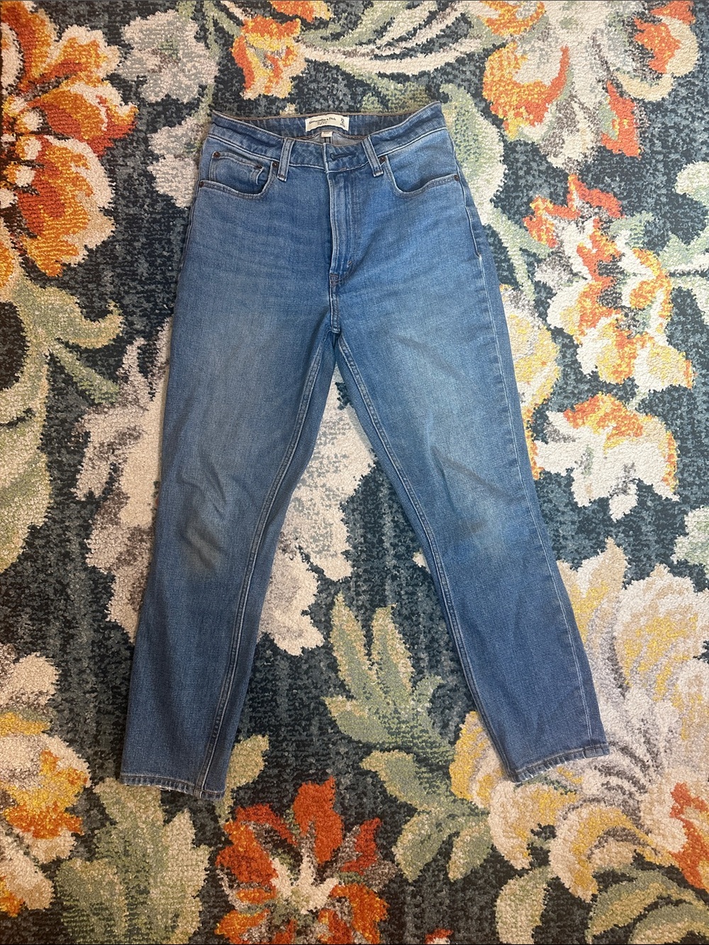 High-Rise Skinny Blue Jeans
